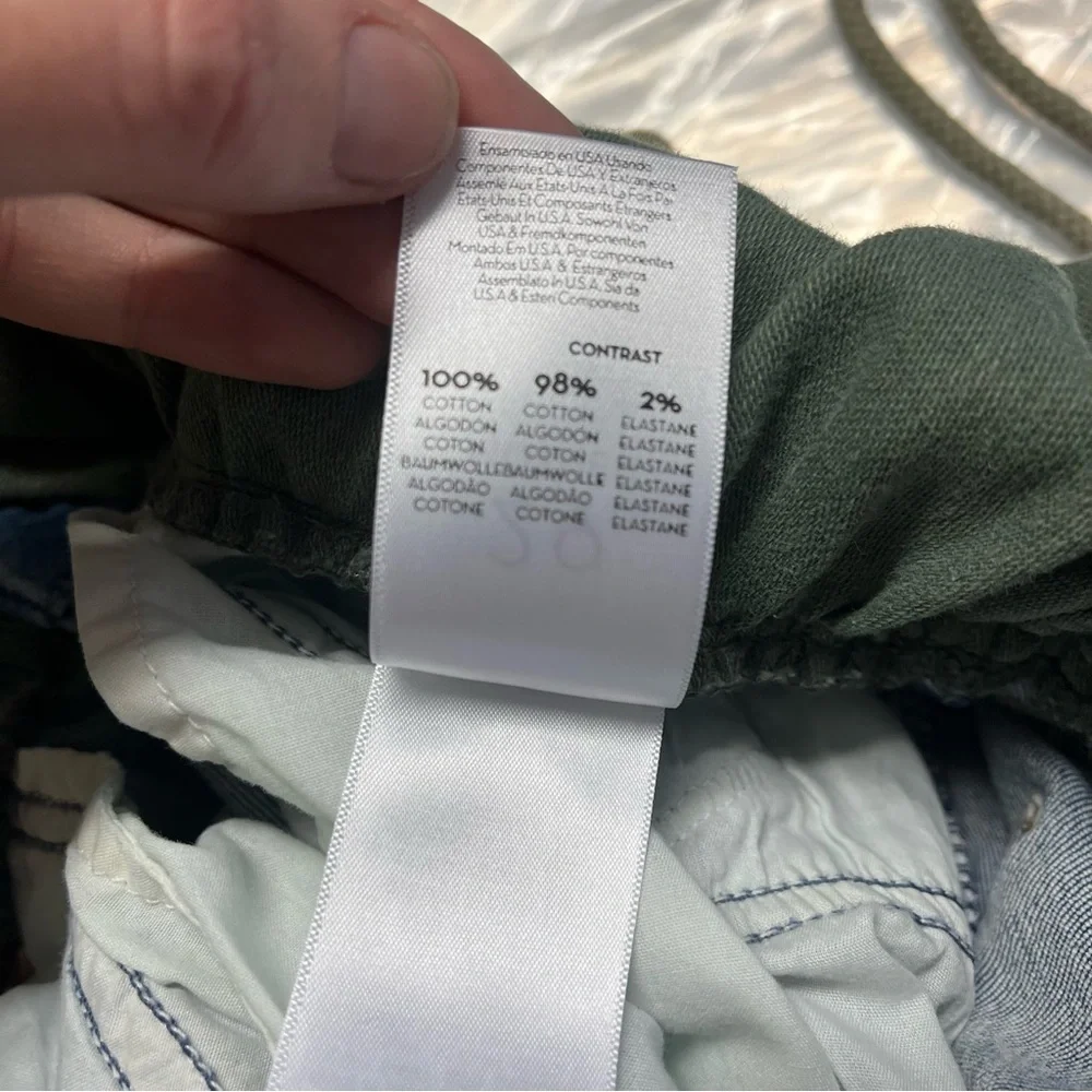 MOTHER 60% Denim The Balloon Drawstring Jogger Jeans in Pieces Of What?
